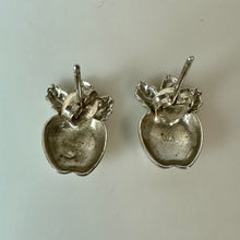 Load image into Gallery viewer, Vintage Sterling Apple Stud Earrings (0.5")
