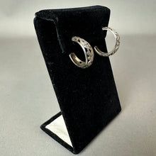 Load image into Gallery viewer, Vintage Sterling Cutout Swirl Hoop Earrings (0.75")
