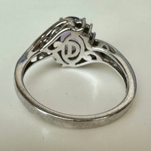 Load image into Gallery viewer, Vintage Alwand Vahan 10K Gold Sterling Amethyst Diamond Ring sz 7
