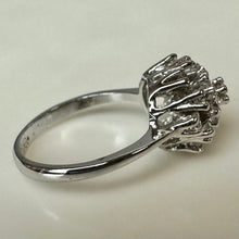 Load image into Gallery viewer, Vintage Uncas Sterling CZ Cocktail Ring sz 5
