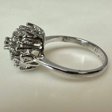 Load image into Gallery viewer, Vintage Uncas Sterling CZ Cocktail Ring sz 5
