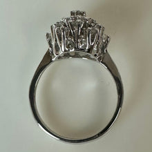 Load image into Gallery viewer, Vintage Uncas Sterling CZ Cocktail Ring sz 5
