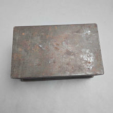 Load image into Gallery viewer, Antique Sheet Metal Cash Box / Deed Box (5x10x6.5) (As-Is; Hinge)
