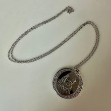 Load image into Gallery viewer, Vintage Sterling 1974 Franklin Mint Mother's Day Coin Medallion Pendant Necklace (24")
