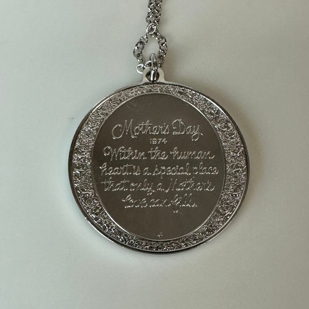 Vintage Sterling 1974 Franklin Mint Mother's Day Coin Medallion