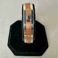 Load image into Gallery viewer, Vintage Avon Regent Street Copper Silvertone Stripe Wristband Bracelet (7.5" Inside Circumference)
