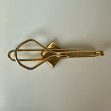 Load image into Gallery viewer, Vintage Damascene Goldtone Tie Clip (2.25")
