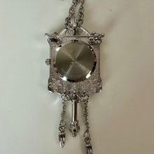 Load image into Gallery viewer, Vintage Avon Silvertone Cuckoo Clock Necklace (28")
