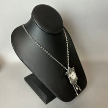 Load image into Gallery viewer, Vintage Avon Silvertone Cuckoo Clock Necklace (28")
