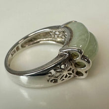Load image into Gallery viewer, East Arts Sterling Jade Ring sz 7
