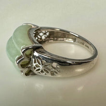 Load image into Gallery viewer, East Arts Sterling Jade Ring sz 7
