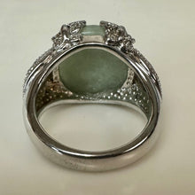 Load image into Gallery viewer, East Arts Sterling Jade Diamond Butterfly Ring sz 7
