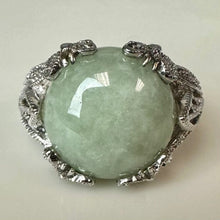 Load image into Gallery viewer, East Arts Sterling Jade Diamond Butterfly Ring sz 7
