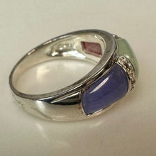Load image into Gallery viewer, Ross Simons Sterling Amethyst Adventurine Carnelian Ring sz 7.75
