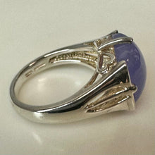 Load image into Gallery viewer, Michelle Abala Sterling Lavender Jade Ring sz 8
