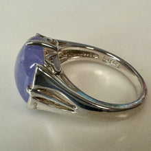Load image into Gallery viewer, Michelle Abala Sterling Lavender Jade Ring sz 8
