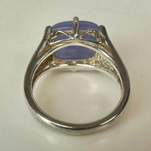 Load image into Gallery viewer, Michelle Abala Sterling Lavender Jade Ring sz 8
