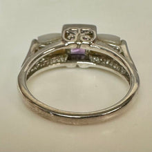 Load image into Gallery viewer, East Arts Sterling Amethyst Mother of Pearl Ring sz 7

