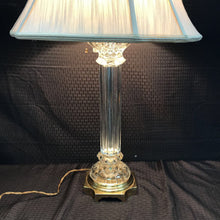 Load image into Gallery viewer, Vintage Waterford Crystal And Brass Table Lamp (32x15x15)

