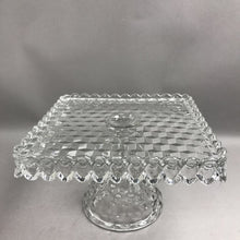 Load image into Gallery viewer, Fostoria American Clear Pedestal Cake Plate w/ Rum Well (~7x10.25)
