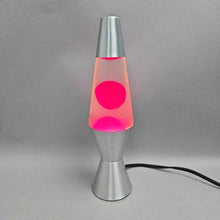 Load image into Gallery viewer, Small Lava Lamp, Silver/Pink (11.5")
