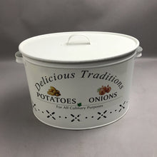 Load image into Gallery viewer, Delicious Traditions Potatoes &amp; Onions Divided Storage Bin (10x16x11)
