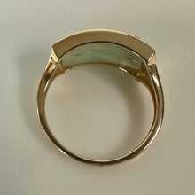 Load image into Gallery viewer, 14K Gold Jade Ring sz 8 (3.4g)
