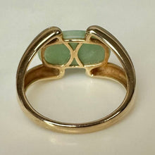 Load image into Gallery viewer, 14K Gold Jade Ring sz 7 (4.0g)
