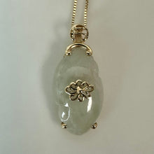 Load image into Gallery viewer, 14K Gold Jade 1" Pendant on 18" Chain (4.5g)
