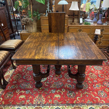Load image into Gallery viewer, Oak Antique Farmhouse Table (32x48x48) w/2-12" Leaves)

