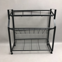 Load image into Gallery viewer, Black Metal 3 Tier Shelf (17x17x7)
