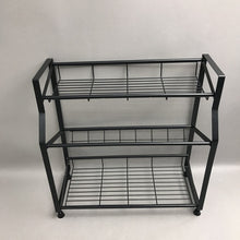 Load image into Gallery viewer, Black Metal 3 Tier Shelf (17x17x7)
