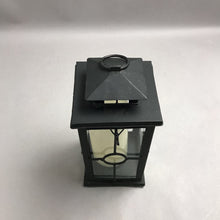 Load image into Gallery viewer, Black Metal Lantern w/ Flameless Candle (~11x5x5)
