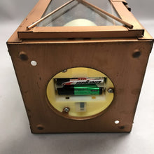 Load image into Gallery viewer, Copper/Rose Gold &amp; Glass Flameless Candle Lantern (~12") (As-Is; Battery Cover Missing)
