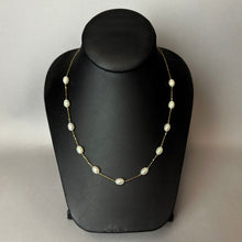 Load image into Gallery viewer, 14K Gold Pearl 18" Satellite Chain Necklace (5.8g)
