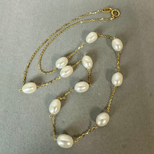 Load image into Gallery viewer, 14K Gold Pearl 18" Satellite Chain Necklace (5.8g)

