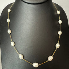 Load image into Gallery viewer, 14K Gold Pearl 18" Satellite Chain Necklace (5.8g)
