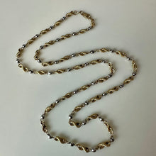 Load image into Gallery viewer, 14K Yellow &amp; White Gold 18" Satellite Rope Chain Necklace (5.2g)
