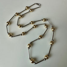 Load image into Gallery viewer, 14K Yellow &amp; White Gold Bead 18" Satellite Necklace (3.7g)
