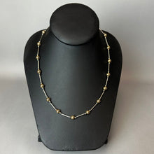 Load image into Gallery viewer, 14K Yellow &amp; White Gold Bead 18" Satellite Necklace (3.7g)
