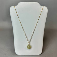 Load image into Gallery viewer, 14K Gold Wire Wrapped Jade Pendant on 20" Chain Necklace (2.4g)
