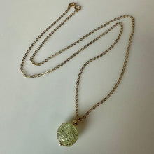 Load image into Gallery viewer, 14K Gold Wire Wrapped Jade Pendant on 20" Chain Necklace (2.4g)
