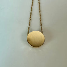 Load image into Gallery viewer, 14K Yellow &amp; White Gold Diamond Cut Slide Pendant on 17" Chain Necklace (2.1g)
