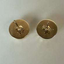 Load image into Gallery viewer, 14K Yellow &amp; White Gold Diamond Cut 0.5" Earrings (2.0g)
