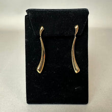 Load image into Gallery viewer, 14K Gold Modern 1.75" Drop Earrings (1.1g)
