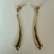 Load image into Gallery viewer, 14K Gold Modern 1.75" Drop Earrings (1.1g)
