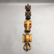 Load image into Gallery viewer, Kenyan Carved Wood Safari Animals Wall-Hanging Decor (30")
