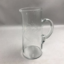 Load image into Gallery viewer, Vintage Floral Etched Glass Water Pitcher (10")
