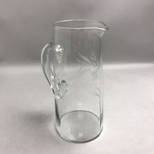 Load image into Gallery viewer, Vintage Floral Etched Glass Water Pitcher (10")
