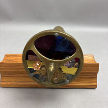 Load image into Gallery viewer, Chesnik-Koch Rope Twisted Brass Double Wheel Kaleidoscope (14")
